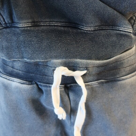 Generation Love Karlie Denim Blue 2Pc Set Puff Slv Hoodie Top/S Jog Sweatpants/M - Picture 3 of 11